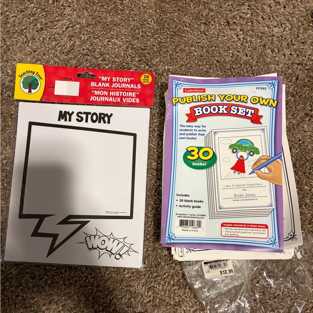 LAKESHORE PUBLISH YOUR OWN BOOK SET & MY STORIES BLANK JOURNALS